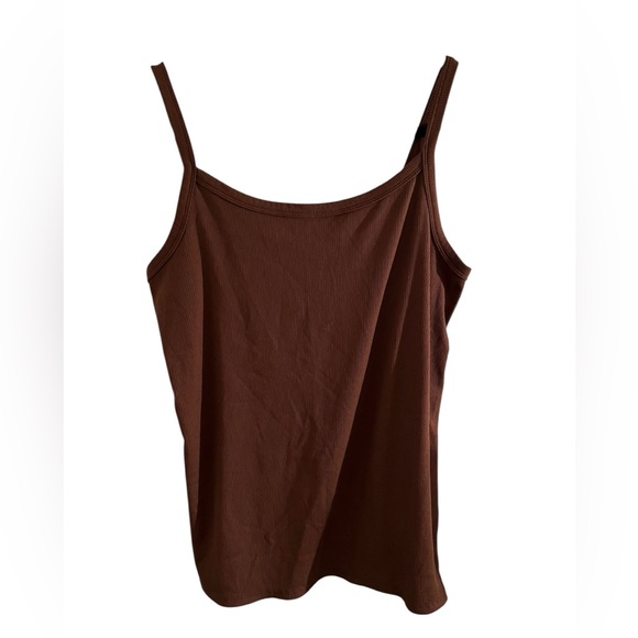 No Boundaries Tops - No Boundaries Ribbed Brown Camisole Top